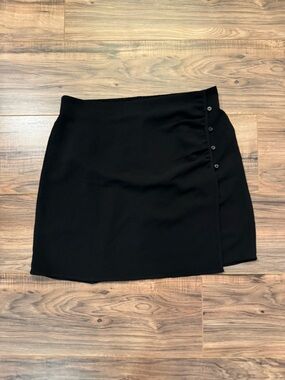 ONLY Black Mini Skirt with Side Buttons